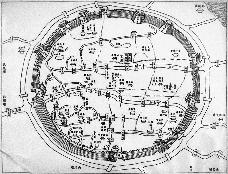 Ϻسǵͼ Map of the Walled City of Shanghai.jpg