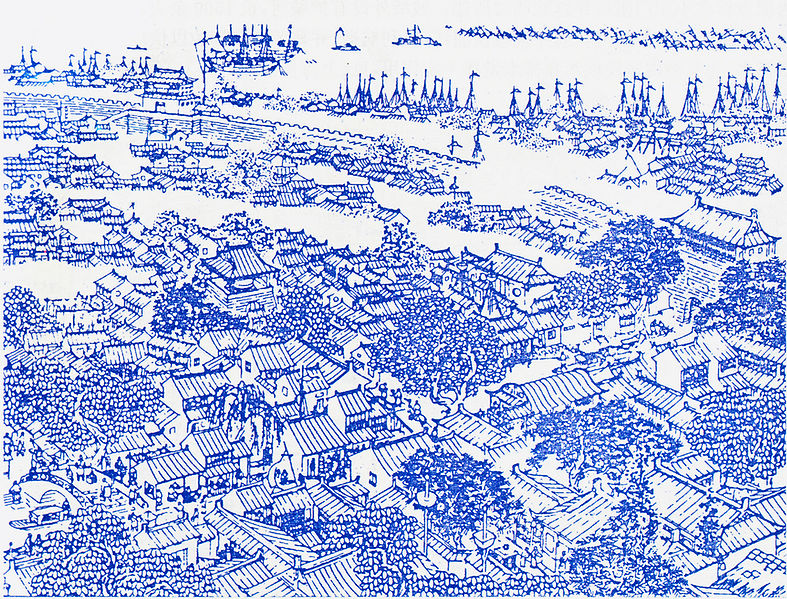 Drawing of the Walled City of Shanghai in the Ming Dynasty.jpg